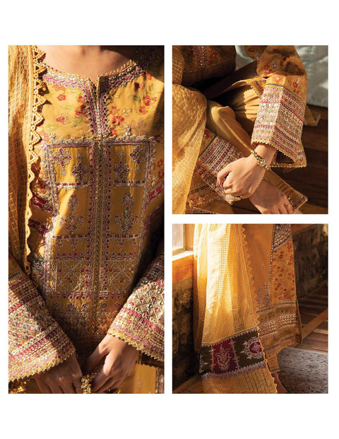 Qalamkar Luxury Festive Lawn 2022 - SIENNA - EB04