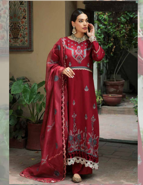 Dastak Embroidered Linen by Parishay - D-05