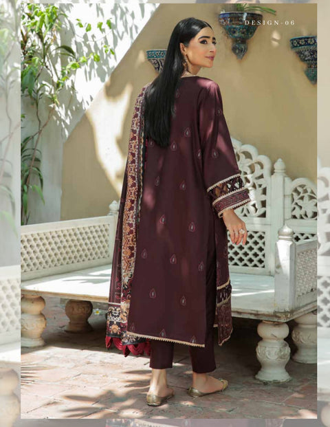 Dastak Embroidered Linen by Parishay - D-06