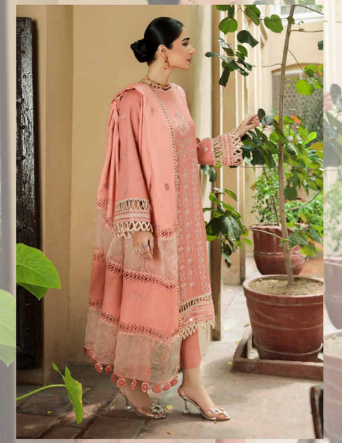 Dastak Embroidered Linen by Parishay - D-07