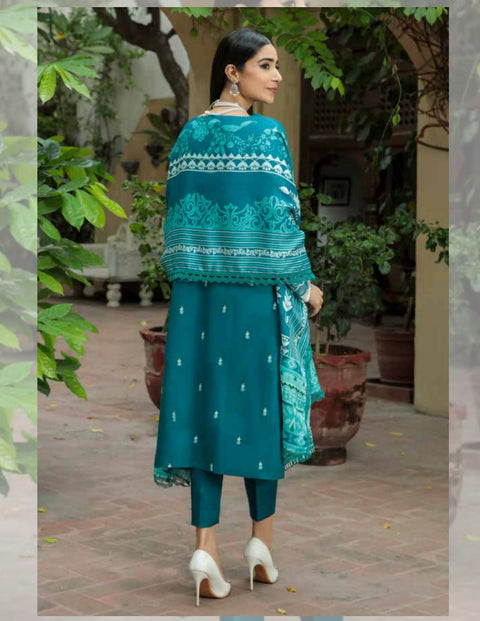 Dastak Embroidered Linen by Parishay - D-10