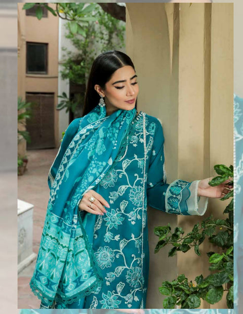 Dastak Embroidered Linen by Parishay - D-10