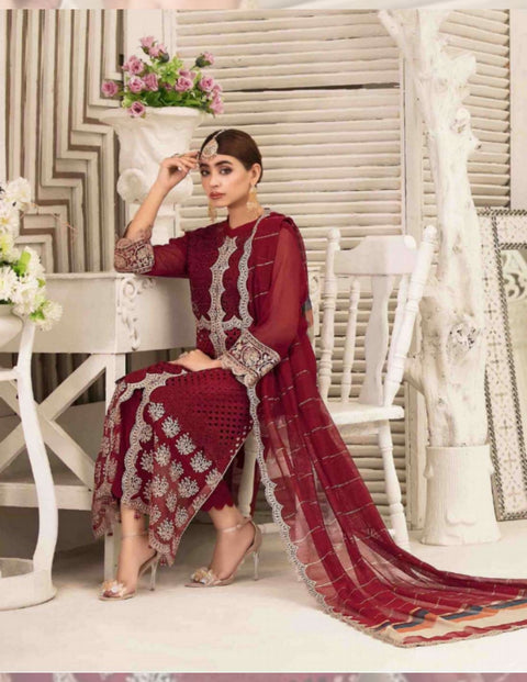 Tasavvur Semi-Stitched Chiffon Collection by Tawakkal | D-1660