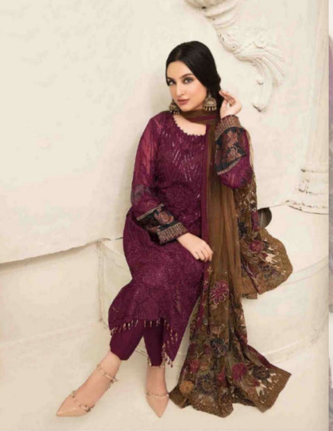 Tasavvur Semi-Stitched Chiffon Collection by Tawakkal | D-1732