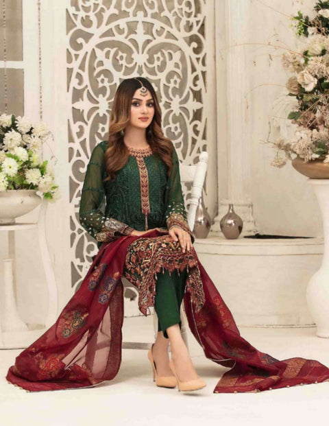 Tasavvur Semi-Stitched Chiffon Collection by Tawakkal | D-1733