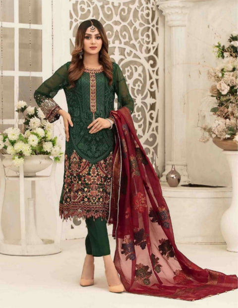 Tasavvur Semi-Stitched Chiffon Collection by Tawakkal | D-1733