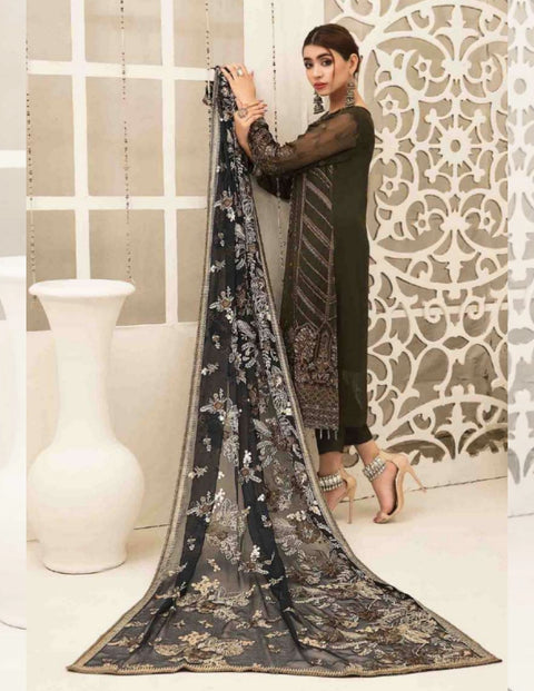 Tasavvur Semi-Stitched Chiffon Collection by Tawakkal | D-1735