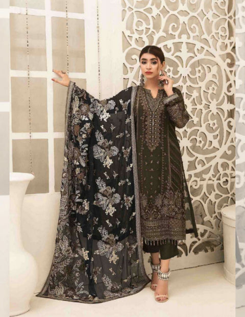 Tasavvur Semi-Stitched Chiffon Collection by Tawakkal | D-1735