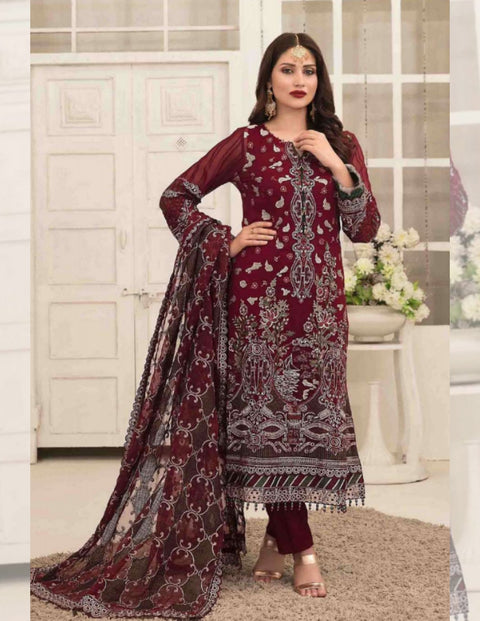 Tasavvur Semi-Stitched Chiffon Collection by Tawakkal | D-1737