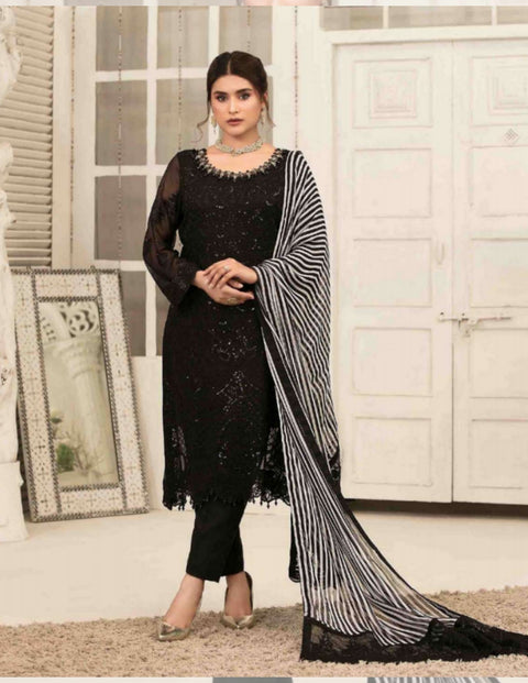 Tasavvur Semi-Stitched Chiffon Collection by Tawakkal | D-1738