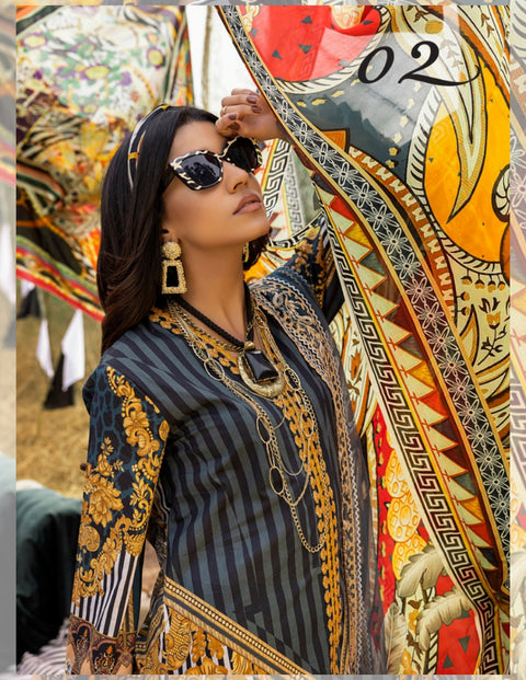 Adan's Libas Khumaar Lawn Collection | Tiger Eye