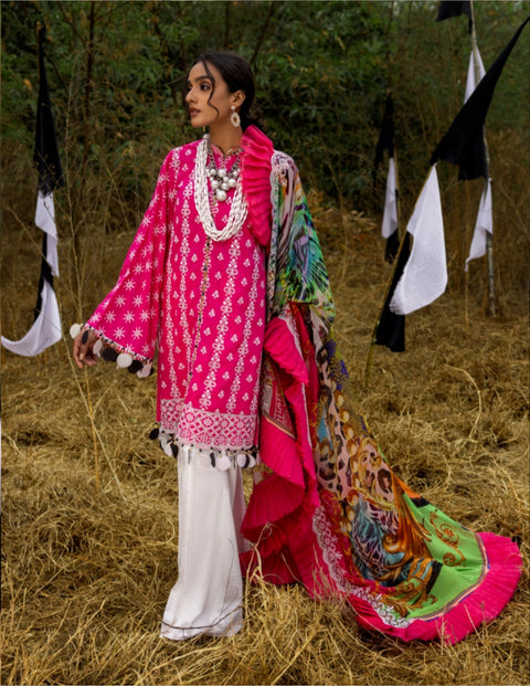 Adan's Libas Khumaar Lawn Collection | Red Ribbon