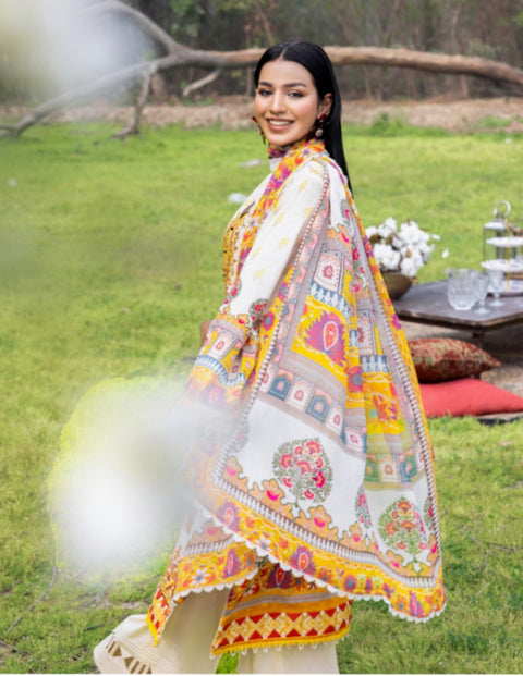 ADAN LIBAS SUMMERKARI LAWN 2023 | White Smoke