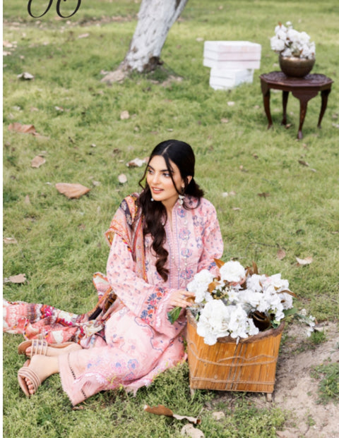 ADAN LIBAS SUMMERKARI LAWN 2023 | Pale Pink