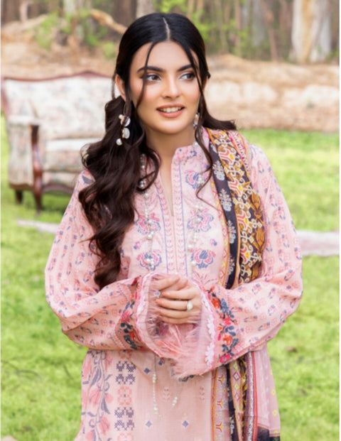 ADAN LIBAS SUMMERKARI LAWN 2023 | Pale Pink