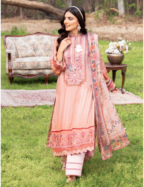 ADAN LIBAS SUMMERKARI LAWN 2023 | Pale Rose